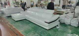 【大厂仿真皮沙发】实木框架，高回弹海绵45密度。全新包装，质量非常好，3.6米右贵妃 - 宜春28生活网 yichun.28life.com